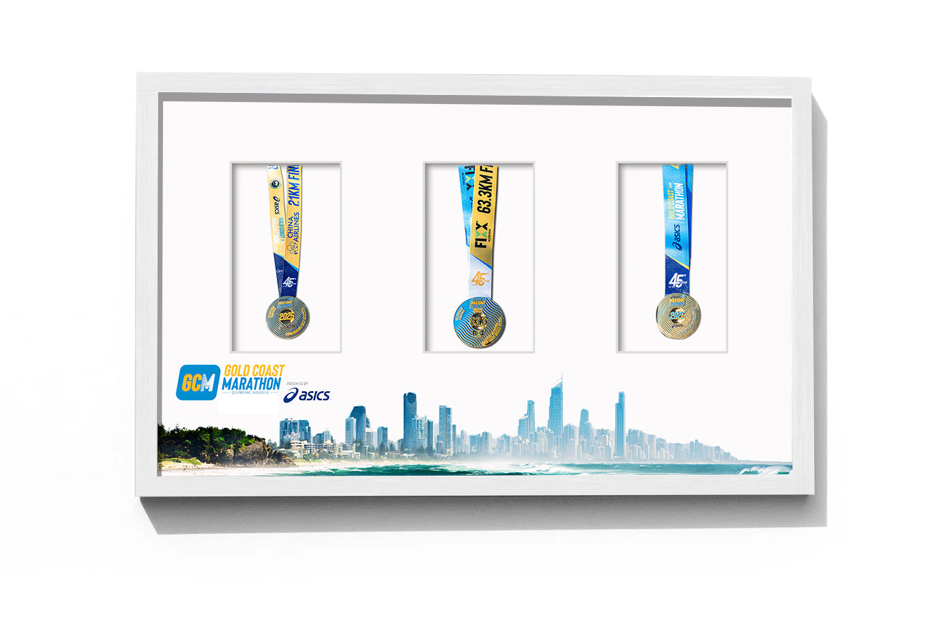 Official Gold Coast Double 63.3km Marathon Medal Display Frame