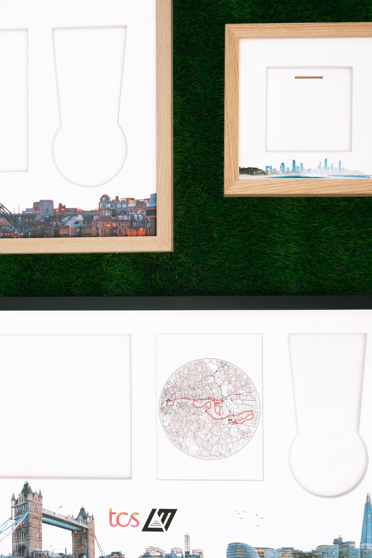 Marathon Medal, Race Map and Bib Display Frames
