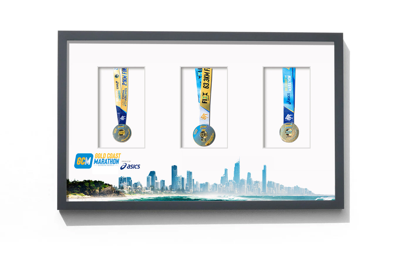 Official Gold Coast Double 63.3km Marathon Medal Display Frame