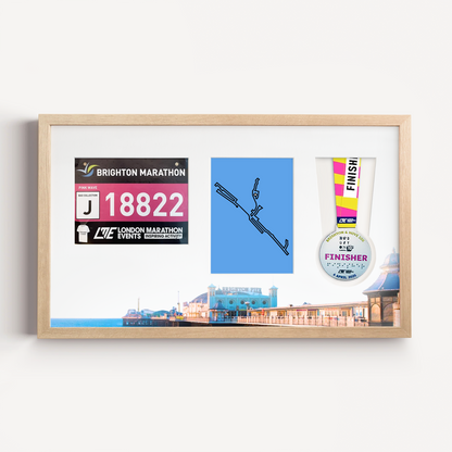 Brighton Medal, Race Map & Bib Display Frame - Official