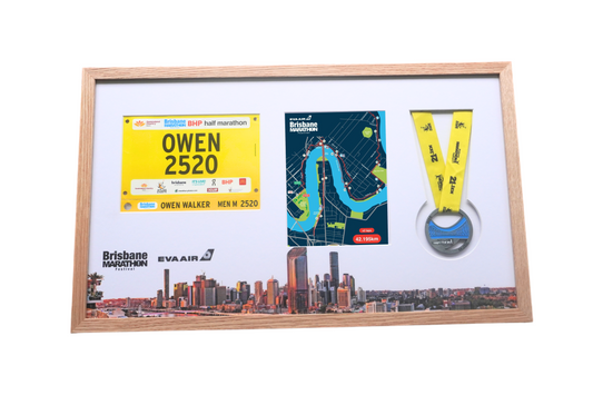 Brisbane Medal, Race Map, Bib Display Frame - Official