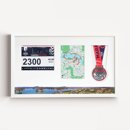 Canberra Medal, Race Map & Bib Display Frame - Official