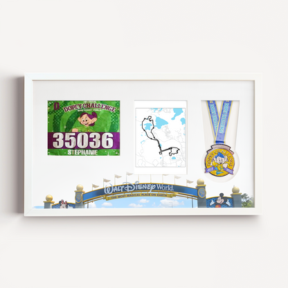 Disney Medal, Race Map & Bib Display Frame - Official