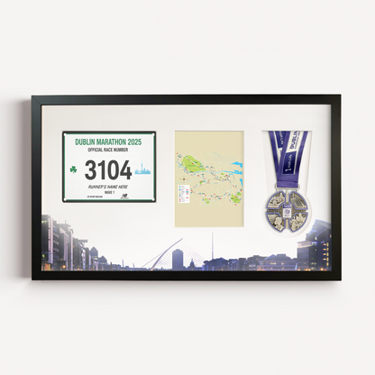 Dublin Medal, Race Map & Bib Display Frame - Official