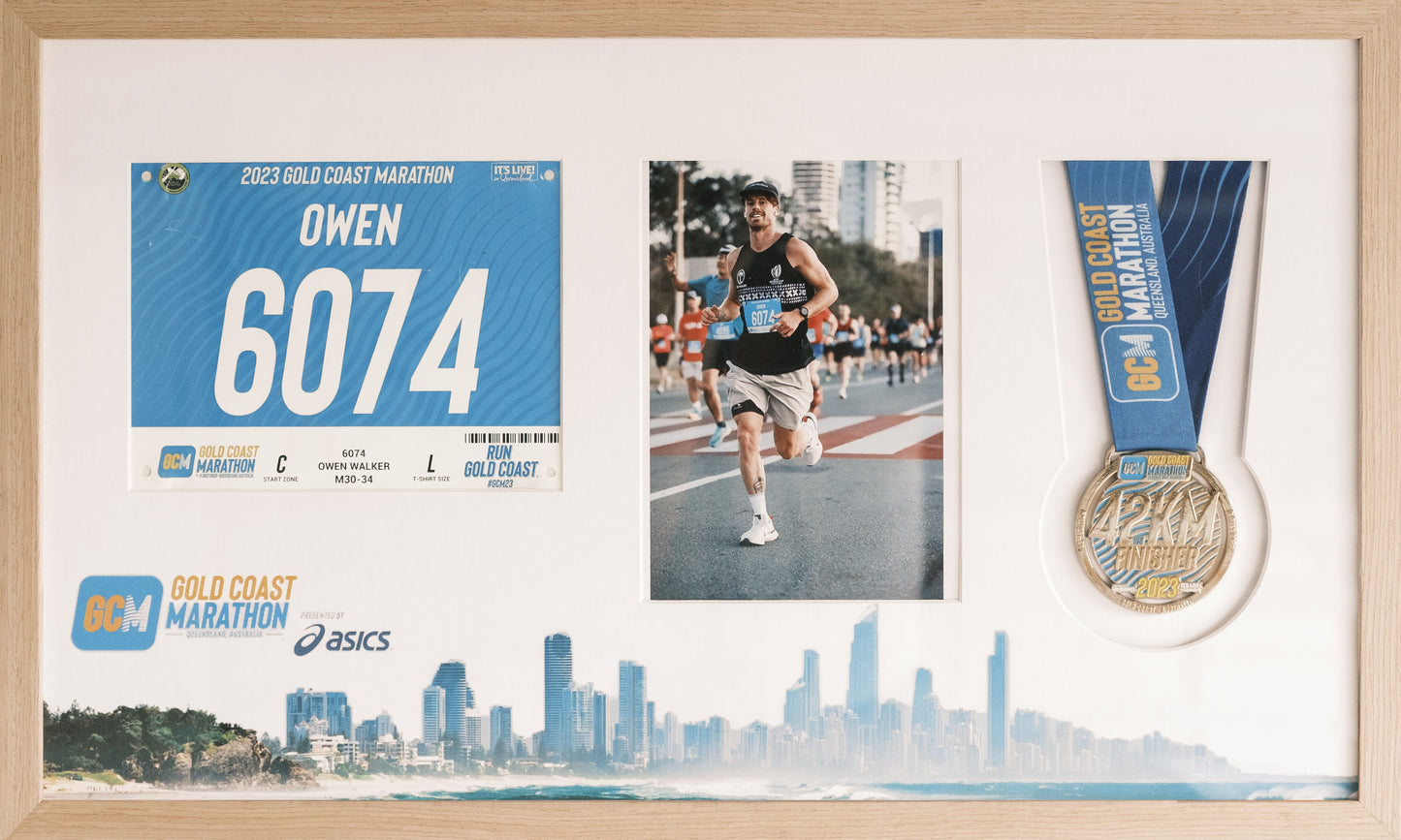 Official Gold Coast Marathon Medal Display Frame
