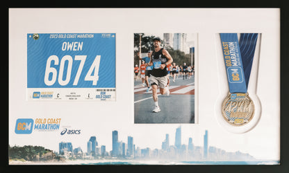 Official Gold Coast Marathon Medal Display Frame