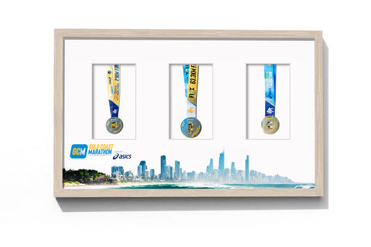 Official Gold Coast Double 63.3km Marathon Medal Display Frame
