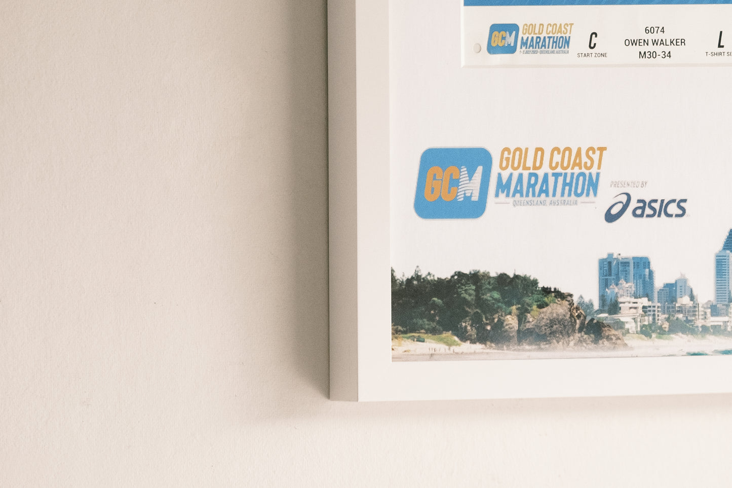 Official Gold Coast Marathon Medal Display Frame