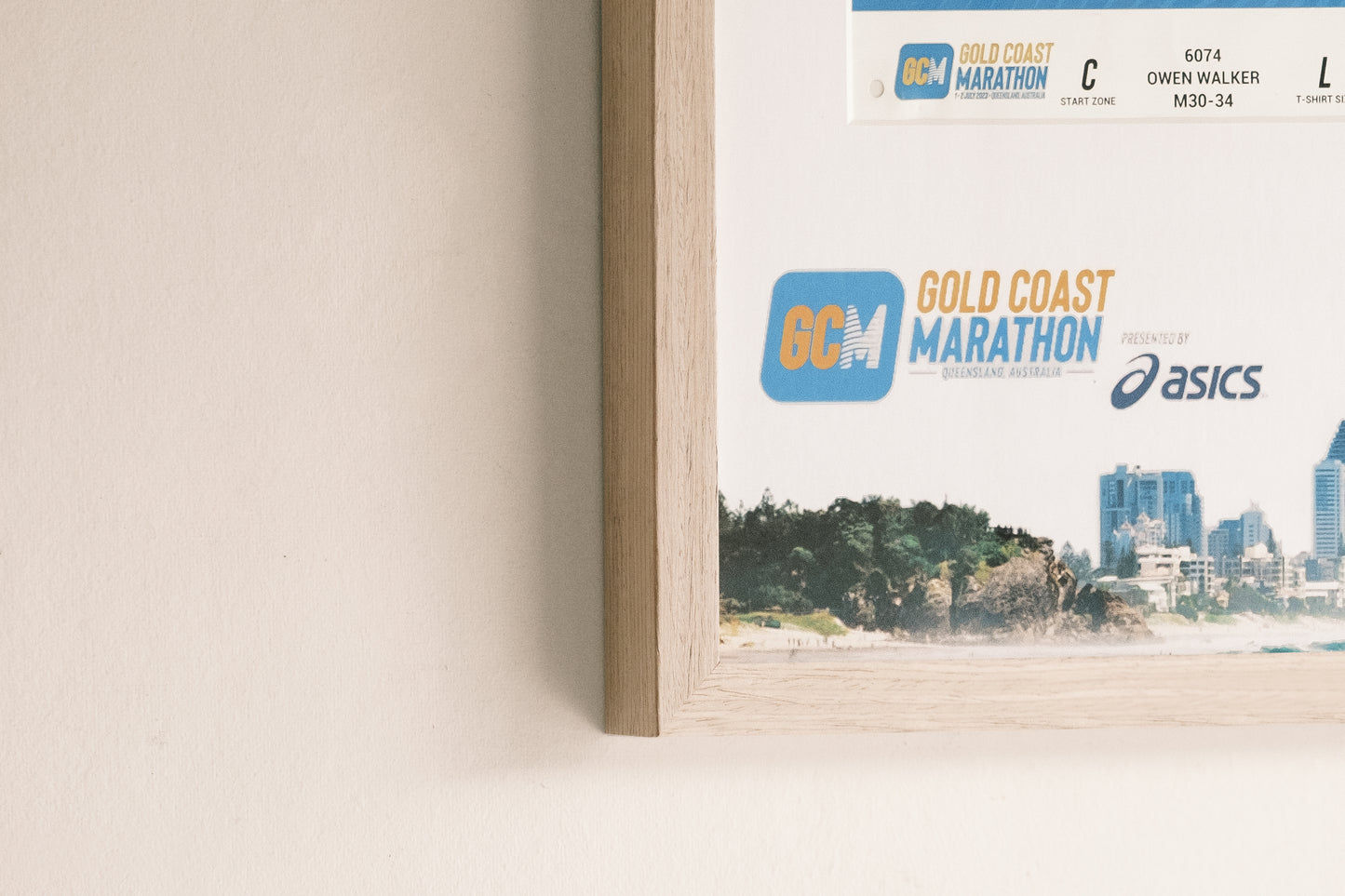 Official Gold Coast Marathon Medal Display Frame