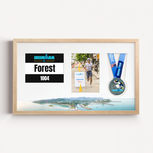 Langkawi Malaysia Medal, Photo and Bib Display Frame - Official