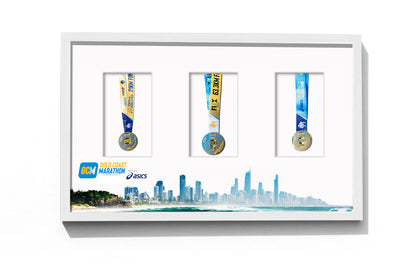 Official Gold Coast Double 63.3km Marathon Medal Display Frame
